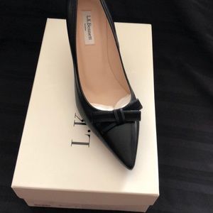 LK Bennett Lottie shoes in suede and Napa leather